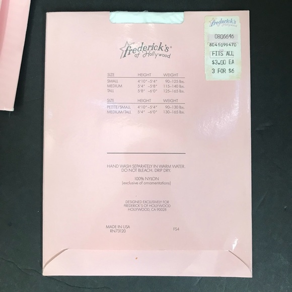 NEW - Fredericks of Hollywood Stockings White Ivory #994 - Lot of 3 - One size - Picture 6 of 8